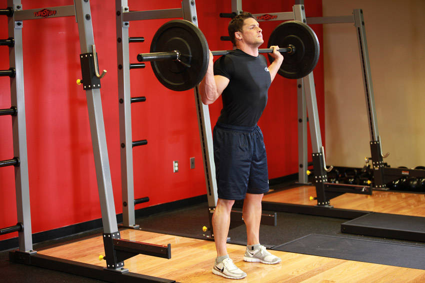 Barbell squat start position